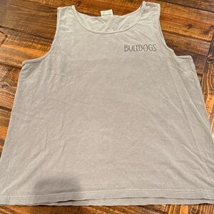 Comfort Colors Gray Bulldogs Tank Top. Medium. See back pic, Cute! Great shape